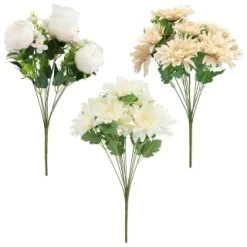 B&M Large Flower Bunch - Cream -Home Living Deals Store 390731 large bunch group