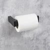 B&M Black Fitted Toilet Roll Holder