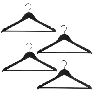B&M Matt Black Wooden Hangers 4pk 3 B&M Matt Black Wooden Hangers 4pk - Image 3