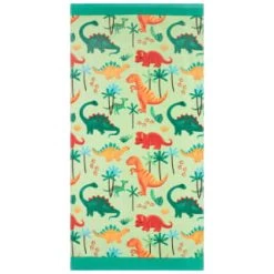 B&M Children's Beach Towel - Green Dinosaur