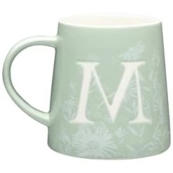 B&M Floral Alphabet Mug (Assorted) -Home Living Deals Store 394397 floral alphabet mug green m