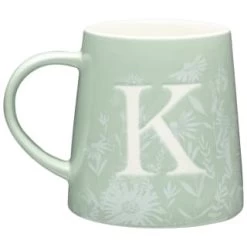 B&M Floral Alphabet Mug (Assorted) -Home Living Deals Store 394400 floral alphabet mug green k