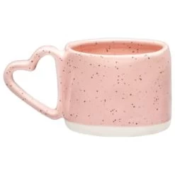 B&M Heart Handle Speckled Mug