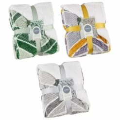 B&M Simply Geo Waffle Throw - Green -Home Living Deals Store 394916 394917 394920 simply geo waffle throw group 1