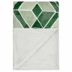 B&M Simply Geo Waffle Throw - Green -Home Living Deals Store 394920 simply geo waffle throw green 3