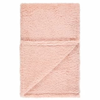B&M Simply Two Tone Teddy Throw - Blush 2 B&M Simply Two Tone Teddy Throw - Blush - Image 2