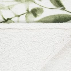 Winston Green Leaf Sherpa Throw -Home Living Deals Store 394948 winston leaf sherpa throw green 3