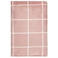 Winston Blush Sherpa Check Throw -Home Living Deals Store 394980 winston check throw blush 3