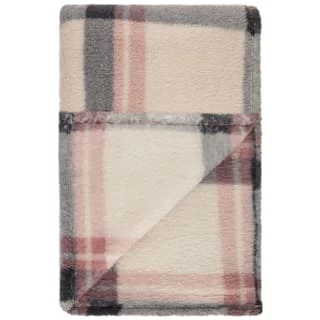 Simply Blush Check Sherpa Throw 2 Simply Blush Check Sherpa Throw - Image 2