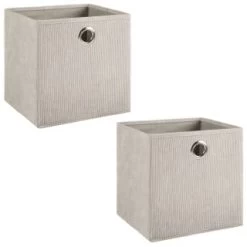 Lokken Cord Storage Cubes 2pk - Light Grey -Home Living Deals Store 395811 2pk cord lokken storage cubes light grey 3