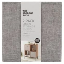 Featured Products -Home Living Deals Store 395851 2pk linen lokken storage cubes grey 2