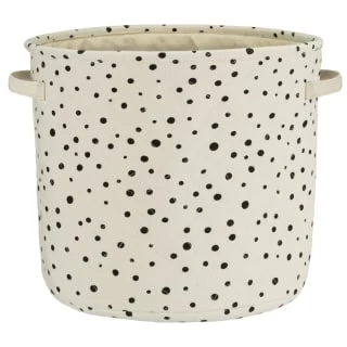 B&M Spot Fabric Basket - Cream 1 B&M Spot Fabric Basket - Cream
