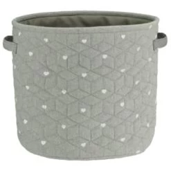 B&M Heart Fabric Basket - Grey