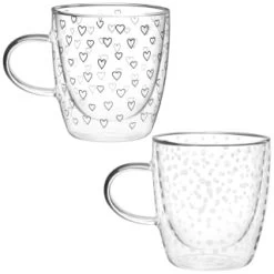 Home Living Deals Store -Home Living Deals Store 396479 printed double wall glass mug group