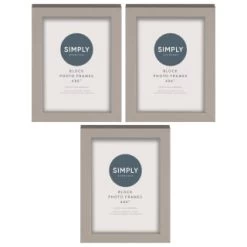 Simply Everyday 4 X 6" Block Frames 3pk - Grey
