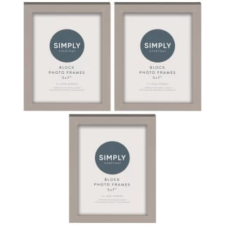 Simply Everyday 5 X 7" Block Frames 3pk - Grey 1 Simply Everyday 5 X 7" Block Frames 3pk - Grey