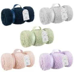 Simply Kids Teddy Throw - Lilac 9 Simply Kids Teddy Throw - Lilac -Home Living Deals Store 400204 400205 400206 400208 400209 simply kids teddy rolled kids throw group 1