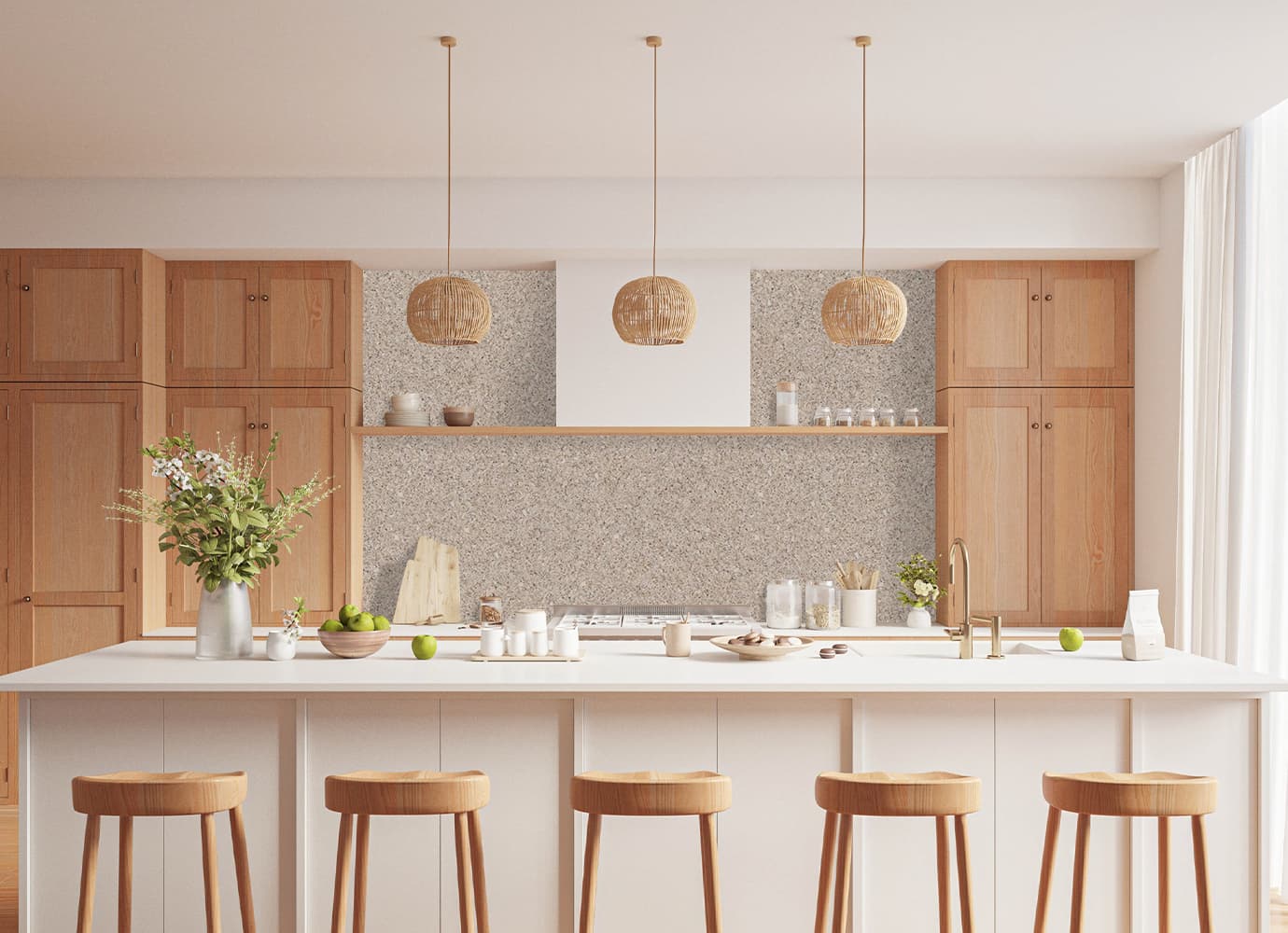 Home Living Deals Store -Home Living Deals Store Belka Light Brown Cotton Wallpaper